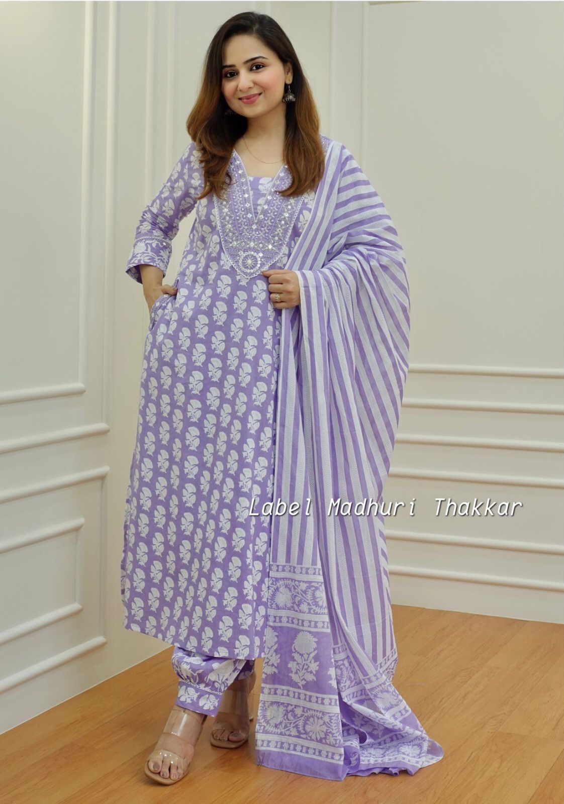 VT Designer Afghani Printed Cotton Kurti With Bottom Dupatta Orders In India
